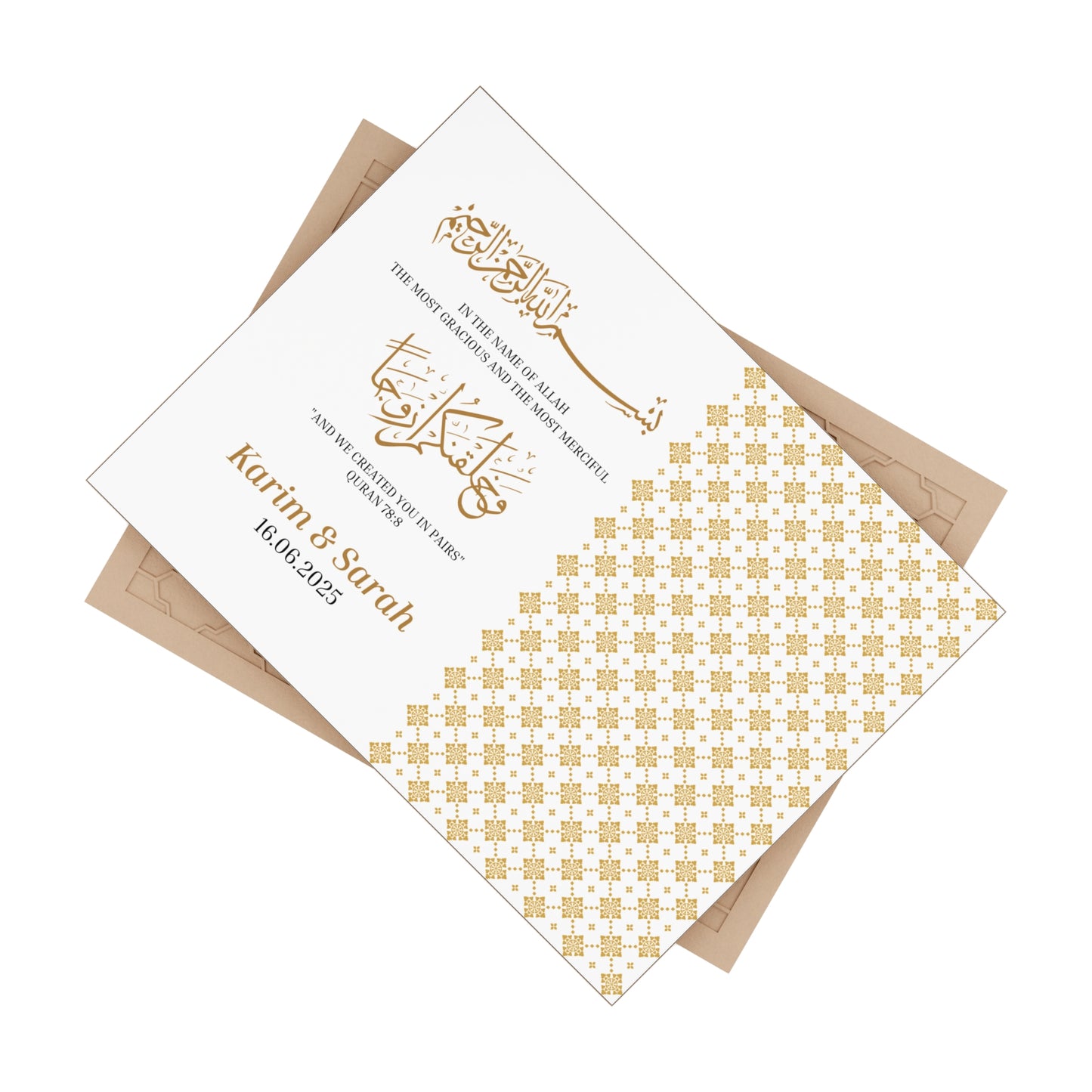 Islamic Marriage Gift Personalized Tile Modern Nikah Decor