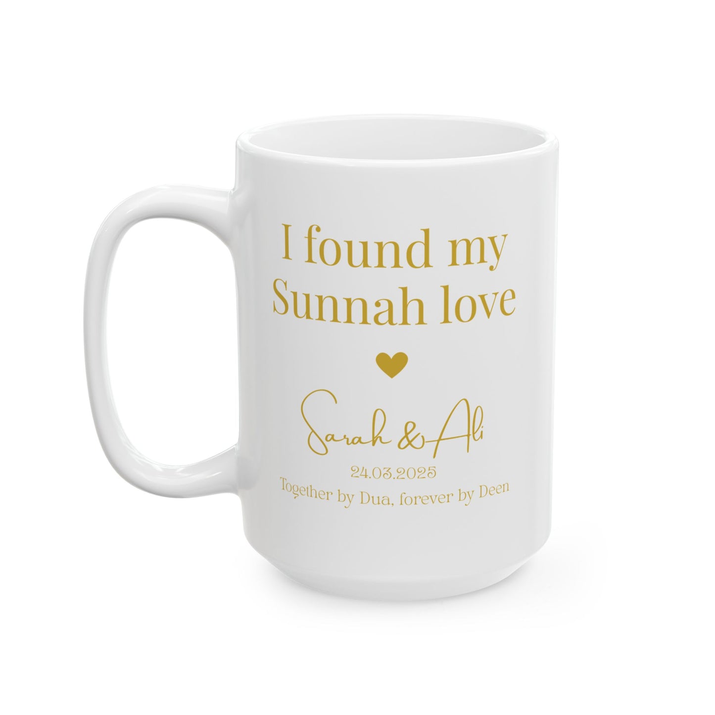 Sunnah Love Mug Set – Personalized Islamic Couple Gift with Names & Date
