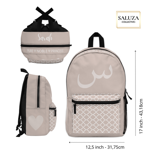 Personalized Arabic backpack with name and meanings – back to school gift