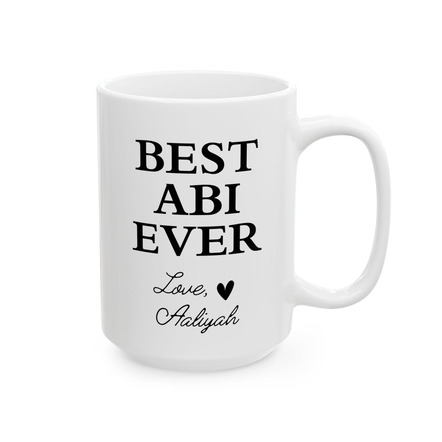 Beste Abi ooit mok - Gepersonaliseerd islamitisch cadeau van kind