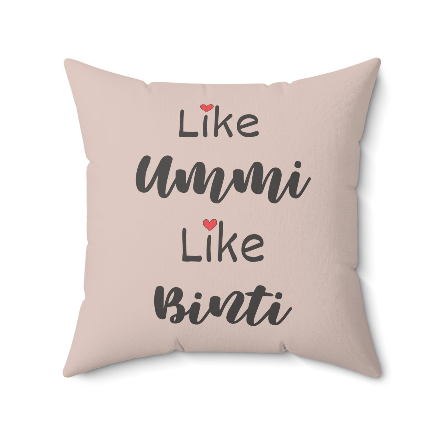 Like Ummi Like Binti Kussen – Gepersonaliseerd islamitisch cadeau voor moeder en dochter