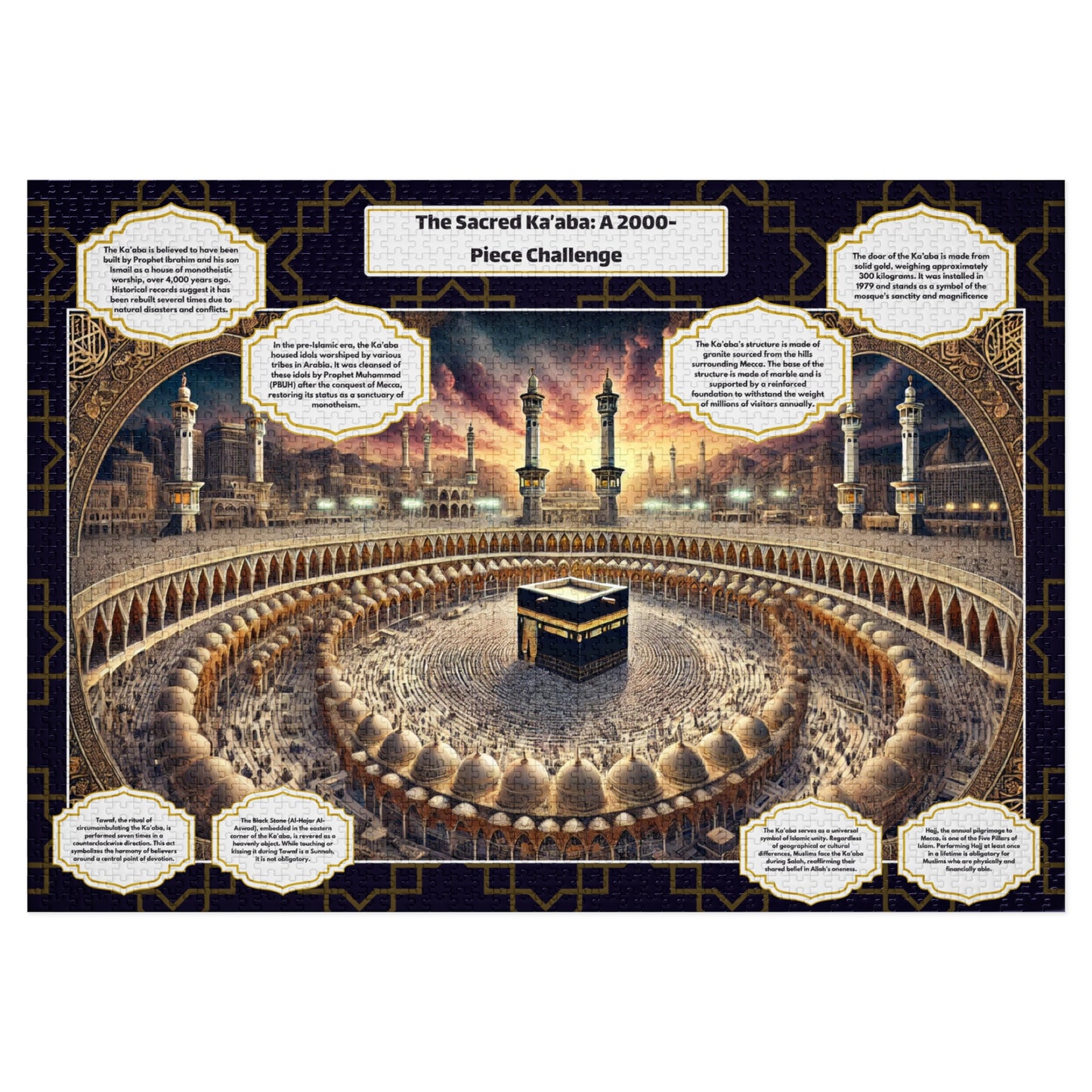 Kaaba Puzzle Set – Islamic Learning Gift for Kids & Adults