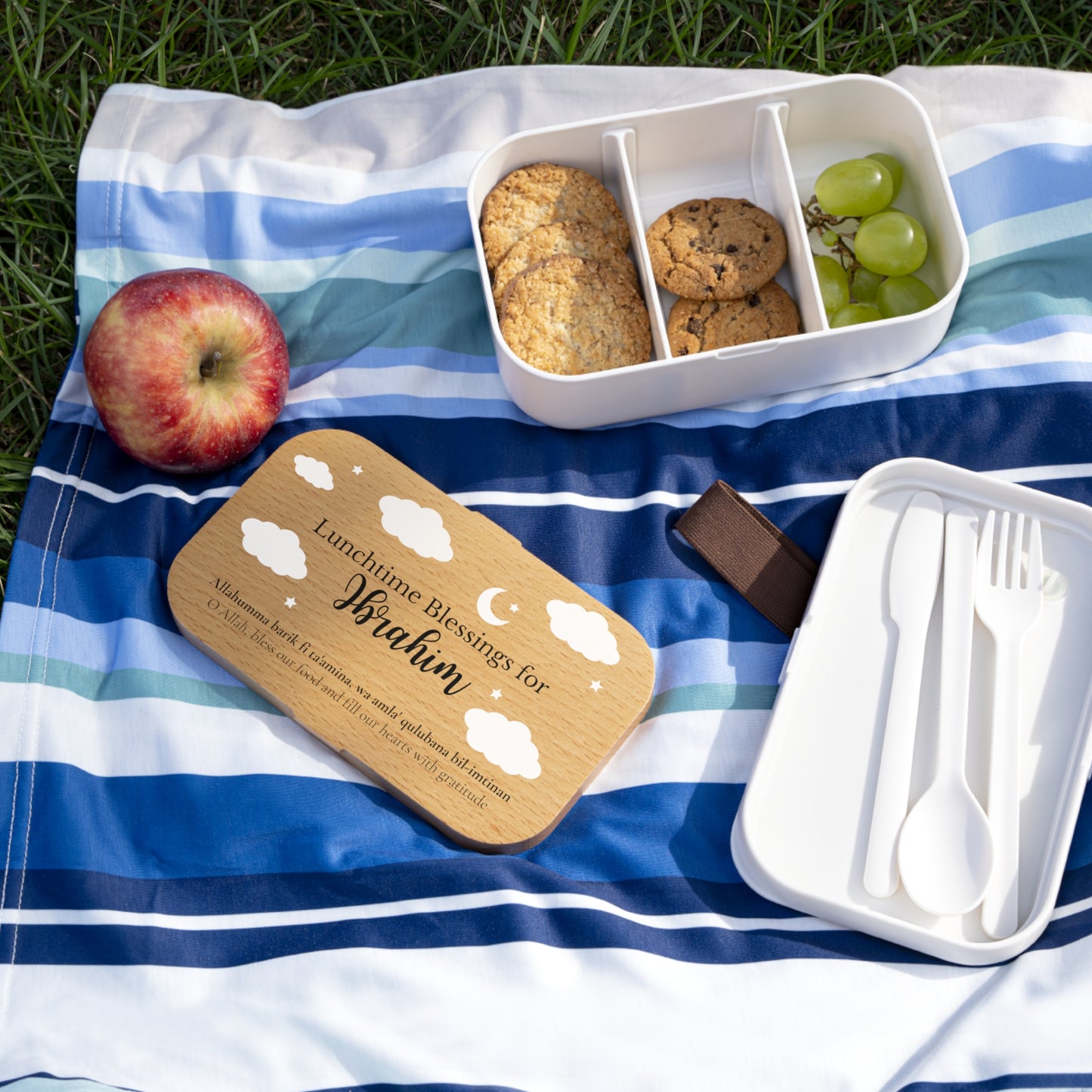 Gepersonaliseerde islamitische lunchbox met Arabische naam | Back to School Cadeau