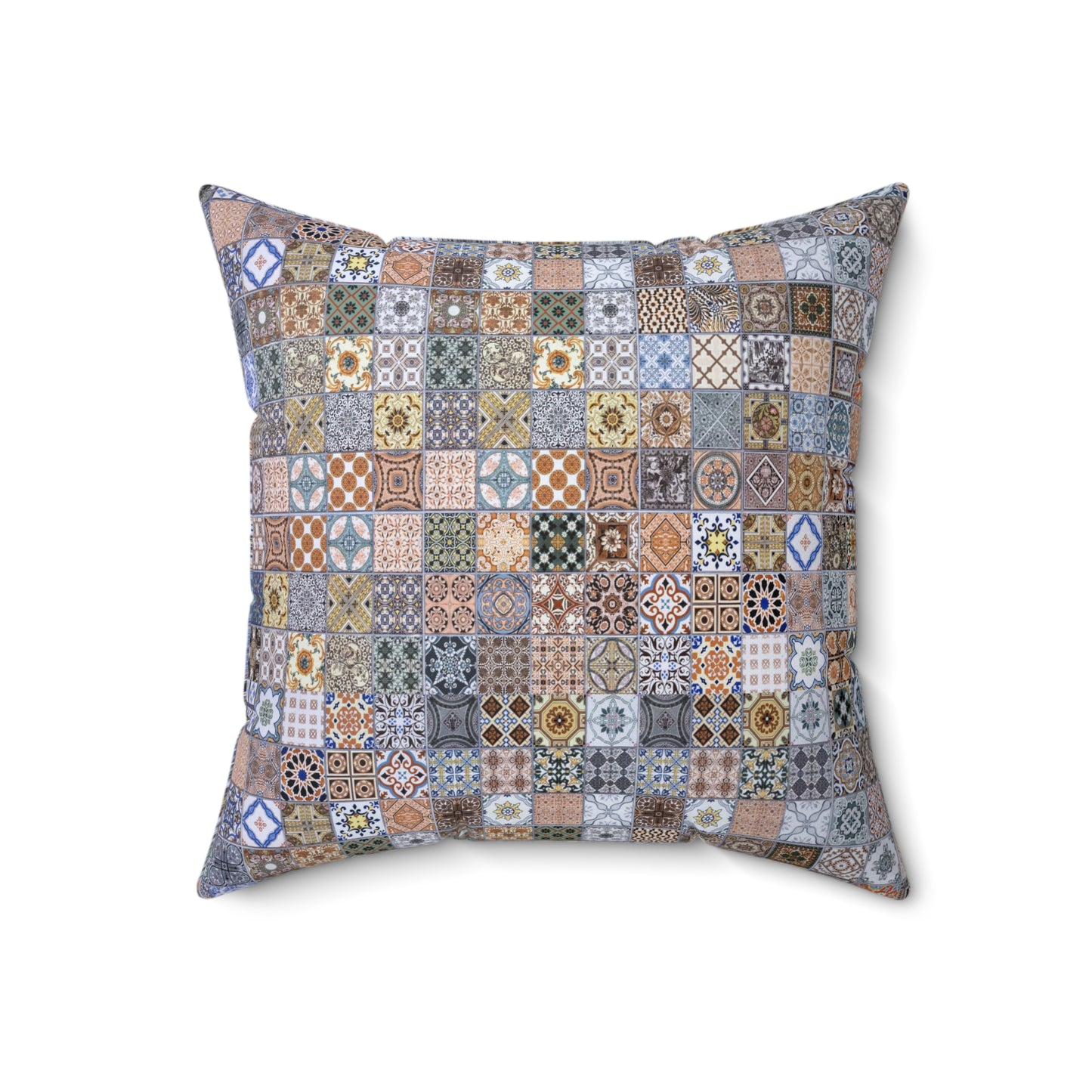 Moroccan Mosaic Tile Pillow – Islamic Andalusian-Style Cushion Cover