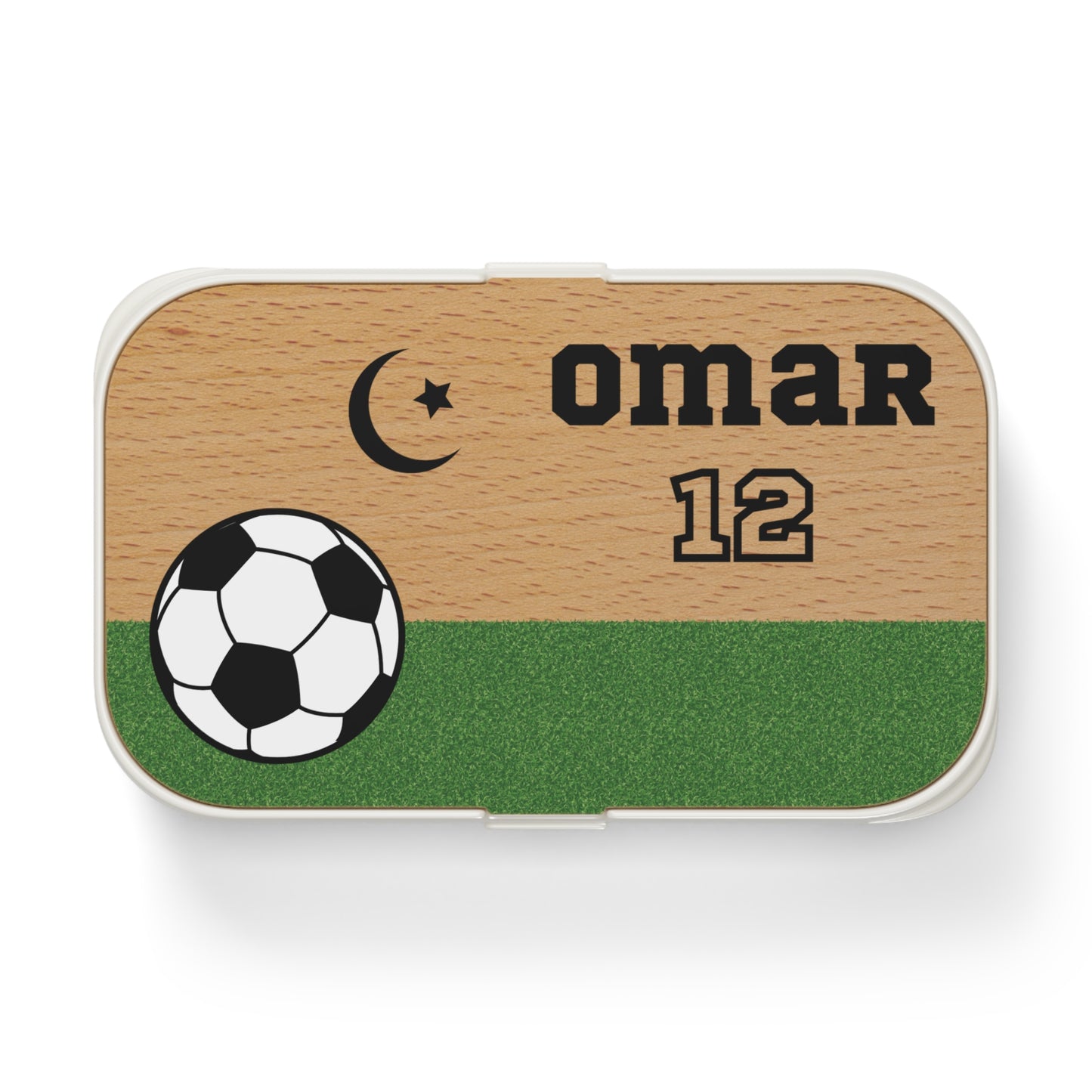 Football Lunchbox with Name & Number | Islamic School Gift for Kids