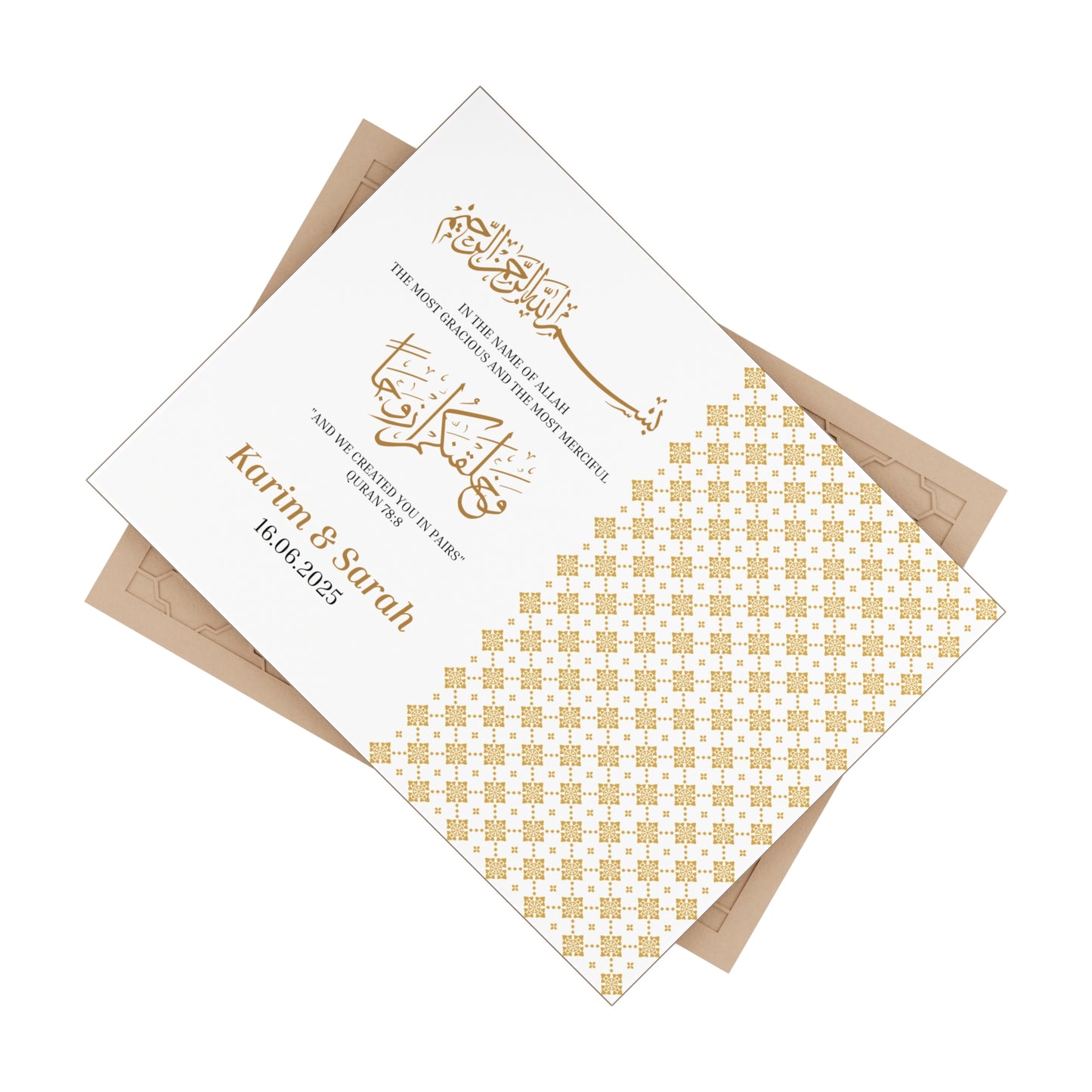 Islamic Marriage Gift Personalized Tile Modern Nikah Decor