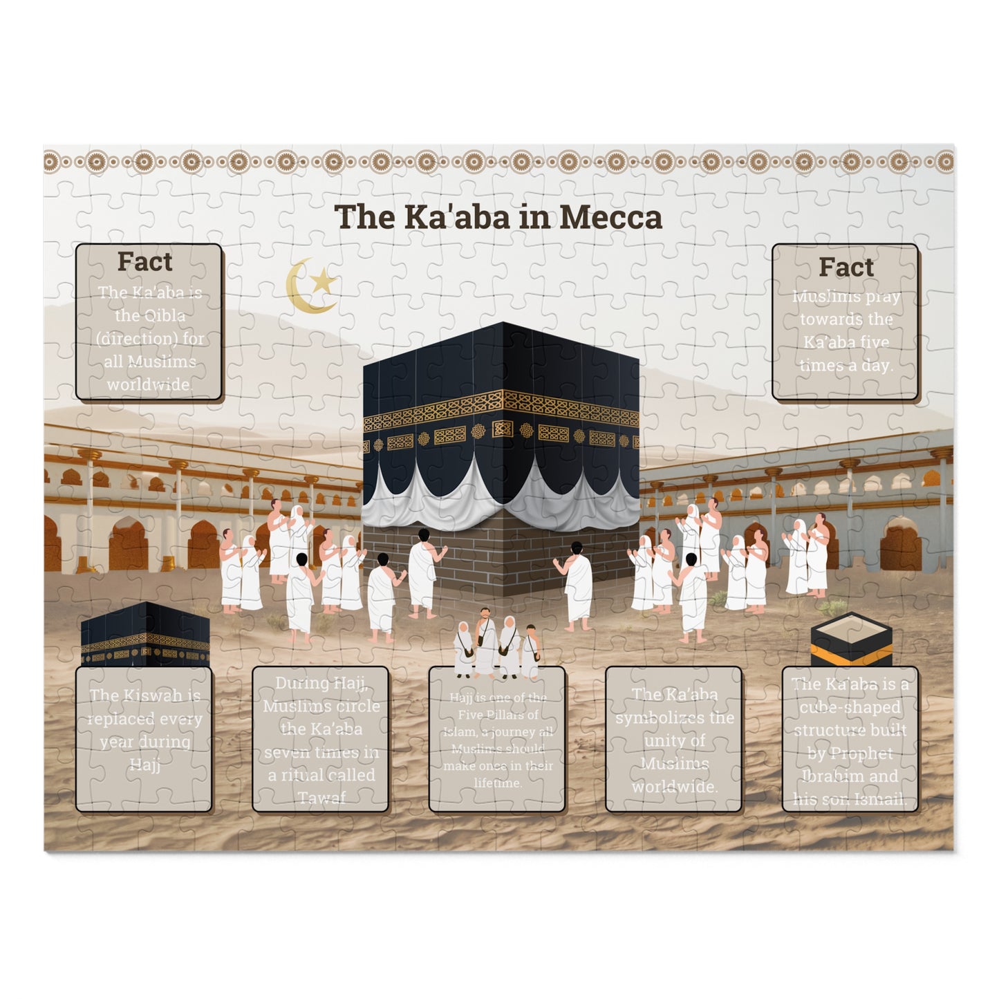 Kaaba Puzzle Set – Islamic Learning Gift for Kids & Adults