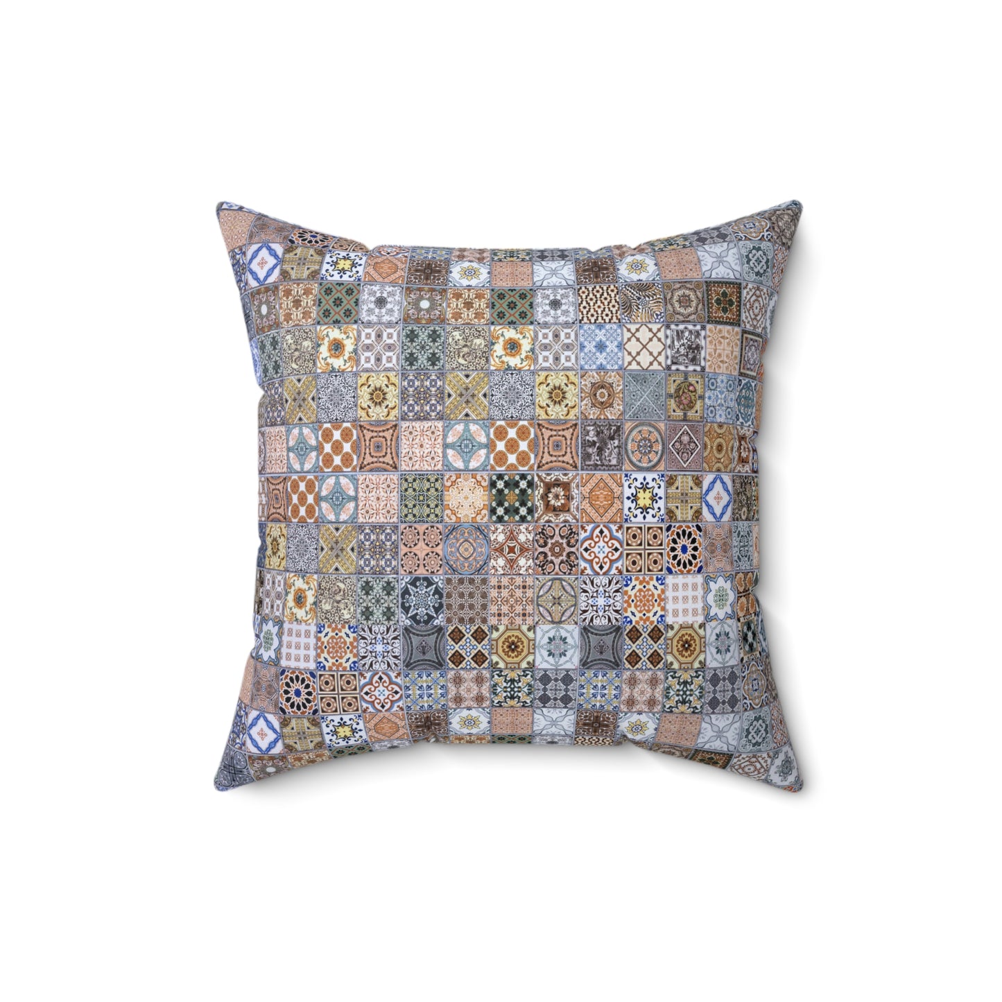 Moroccan Mosaic Tile Pillow – Islamic Andalusian-Style Cushion Cover