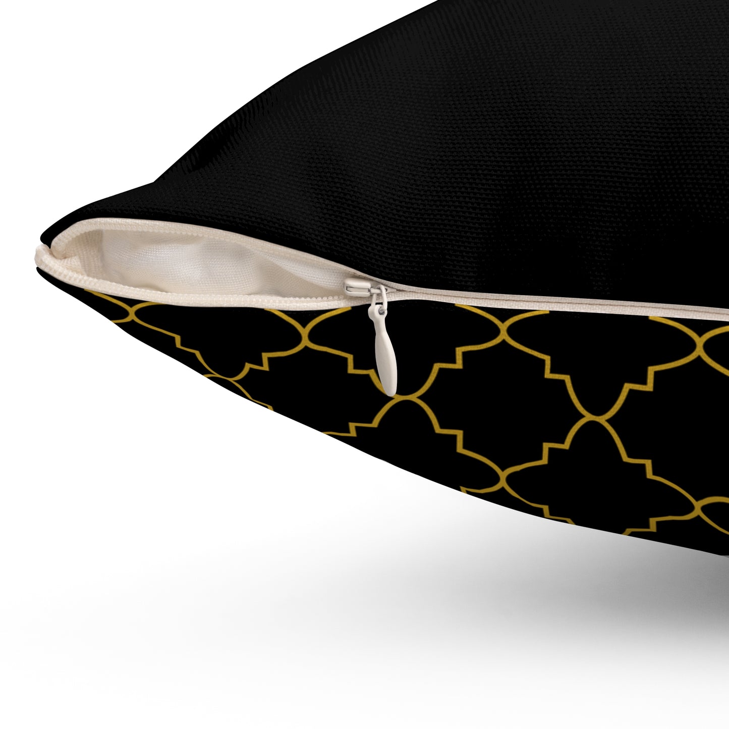 Personalized Arabic Name Pillow in Gold on Black | Luxury Islamic Cushion