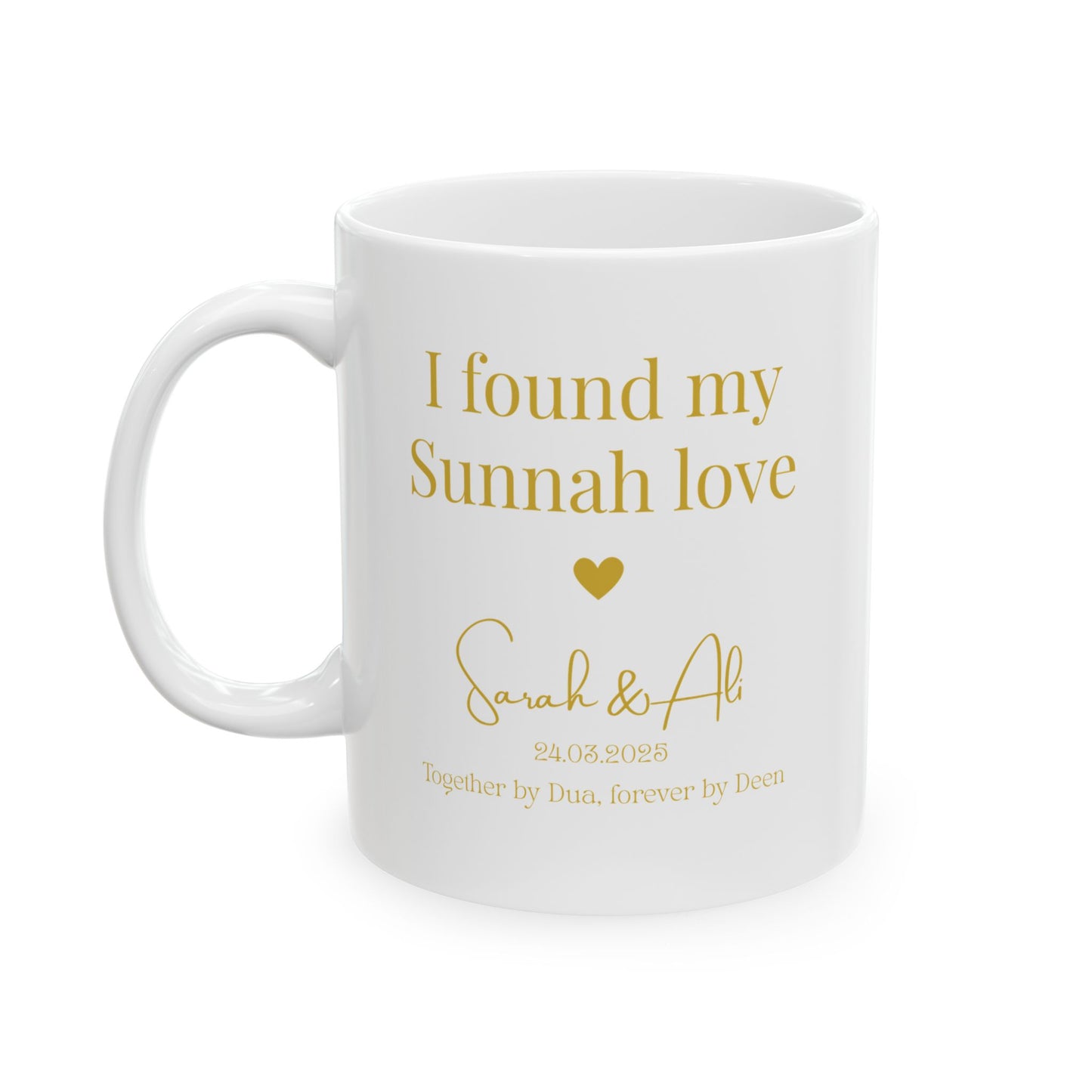 Sunnah Love Mug Set – Personalized Islamic Couple Gift with Names & Date