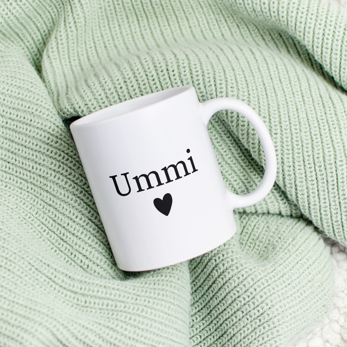 Ummi Mug with Heart – Minimal Islamic Gift for Mom
