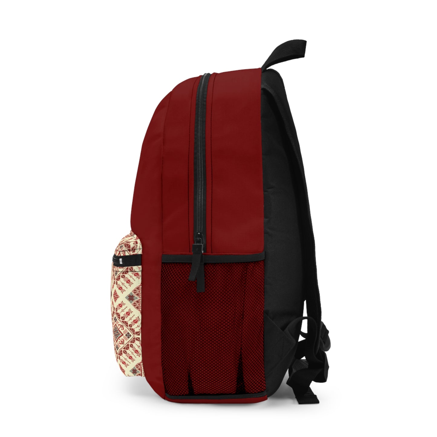 Islamic school bag in red with name in Arabic – school essentials set