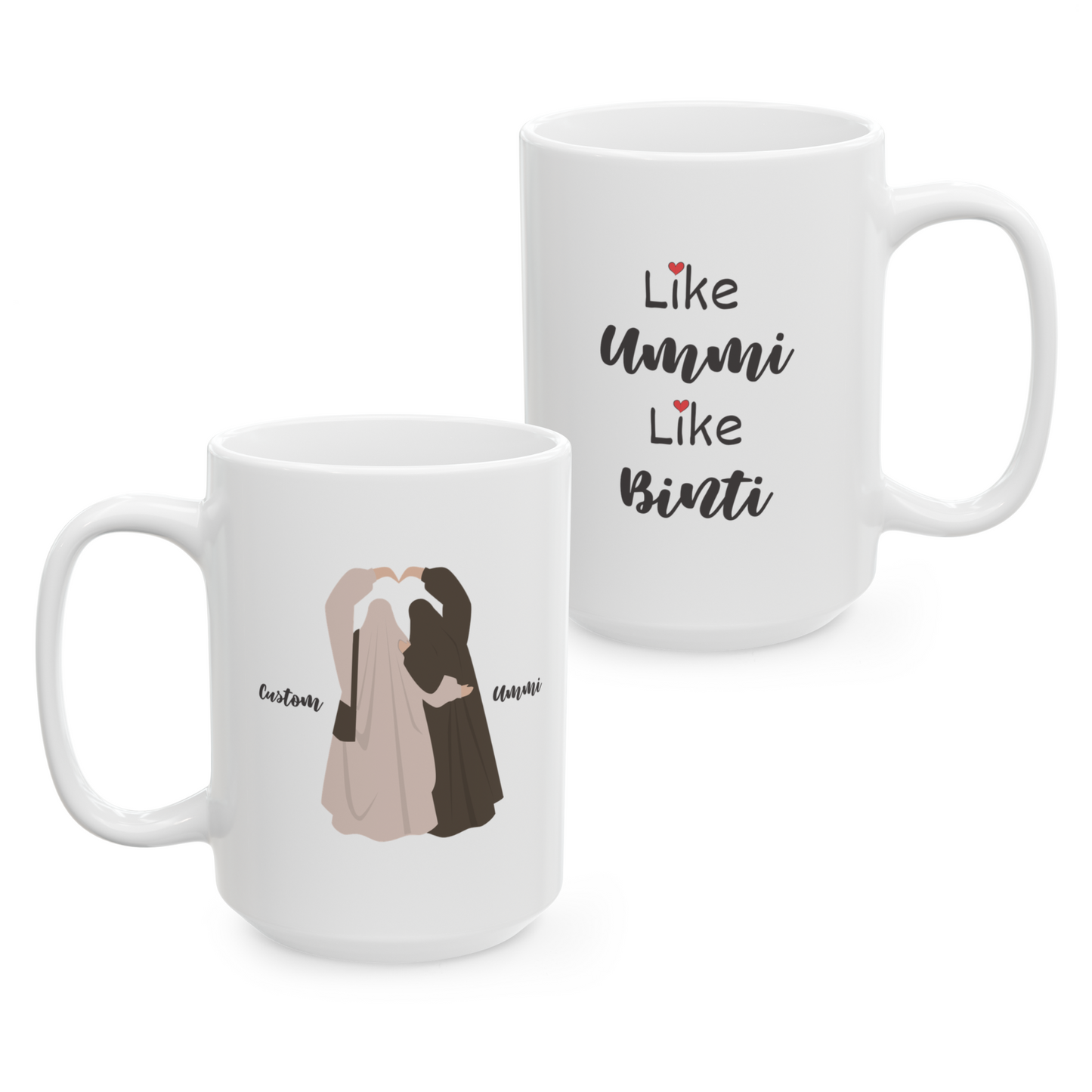 Like Ummi Like Binti Mok – Gepersonaliseerd islamitisch cadeau voor moeder en dochter