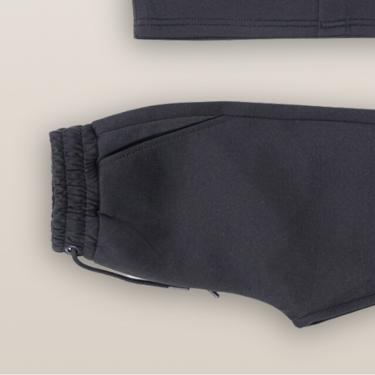 Black two-piece vest set for boys - comfortable stretch fabric ages 6-14