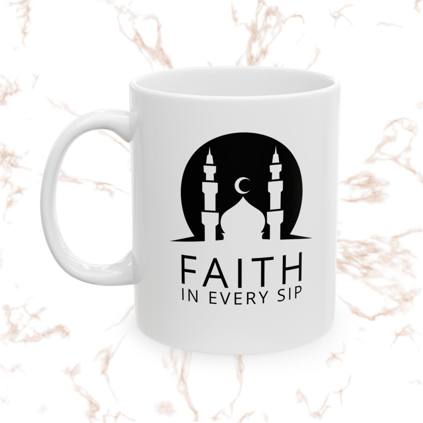 Faith in Every Sip – Islamic Mosque Mug for Daily Spirituality