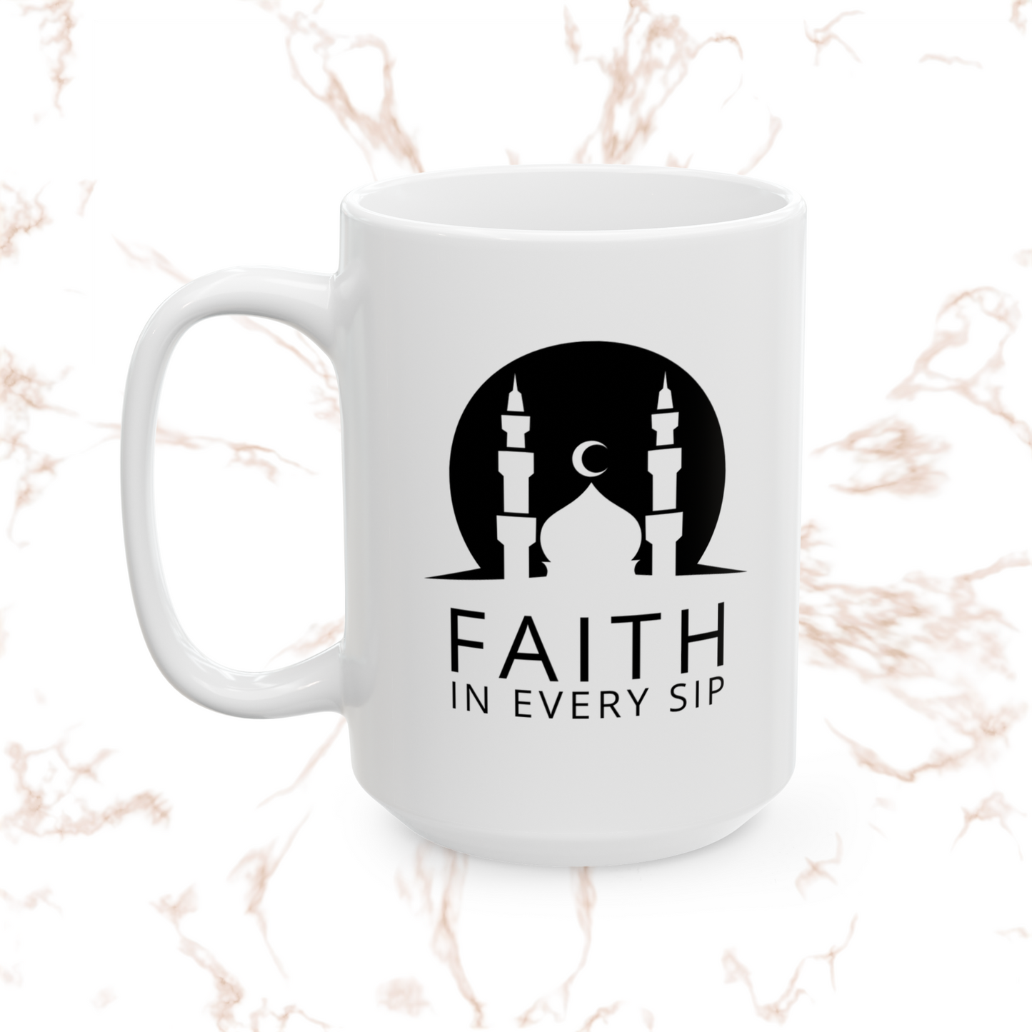 Faith in Every Sip – Islamic Mosque Mug for Daily Spirituality