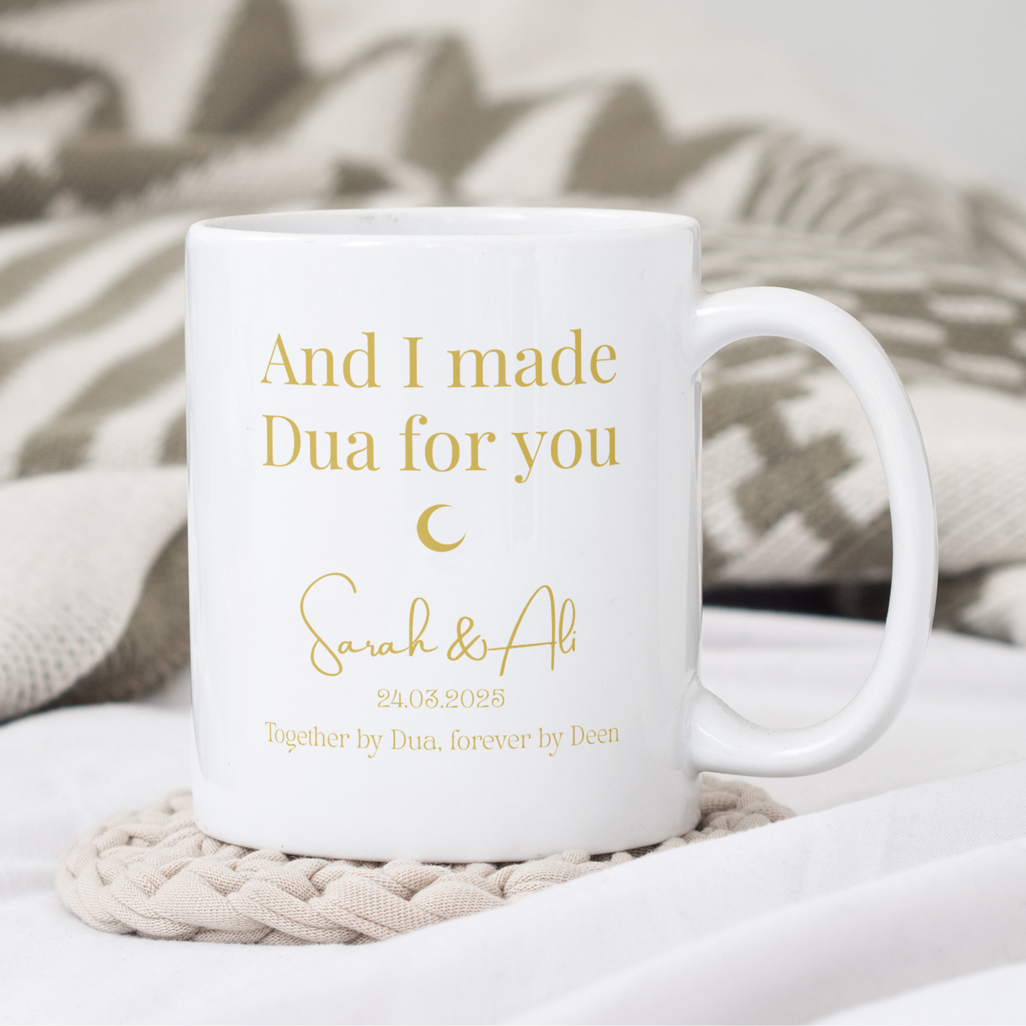 Sunnah Love Mug Set – Personalized Islamic Couple Gift with Names & Date