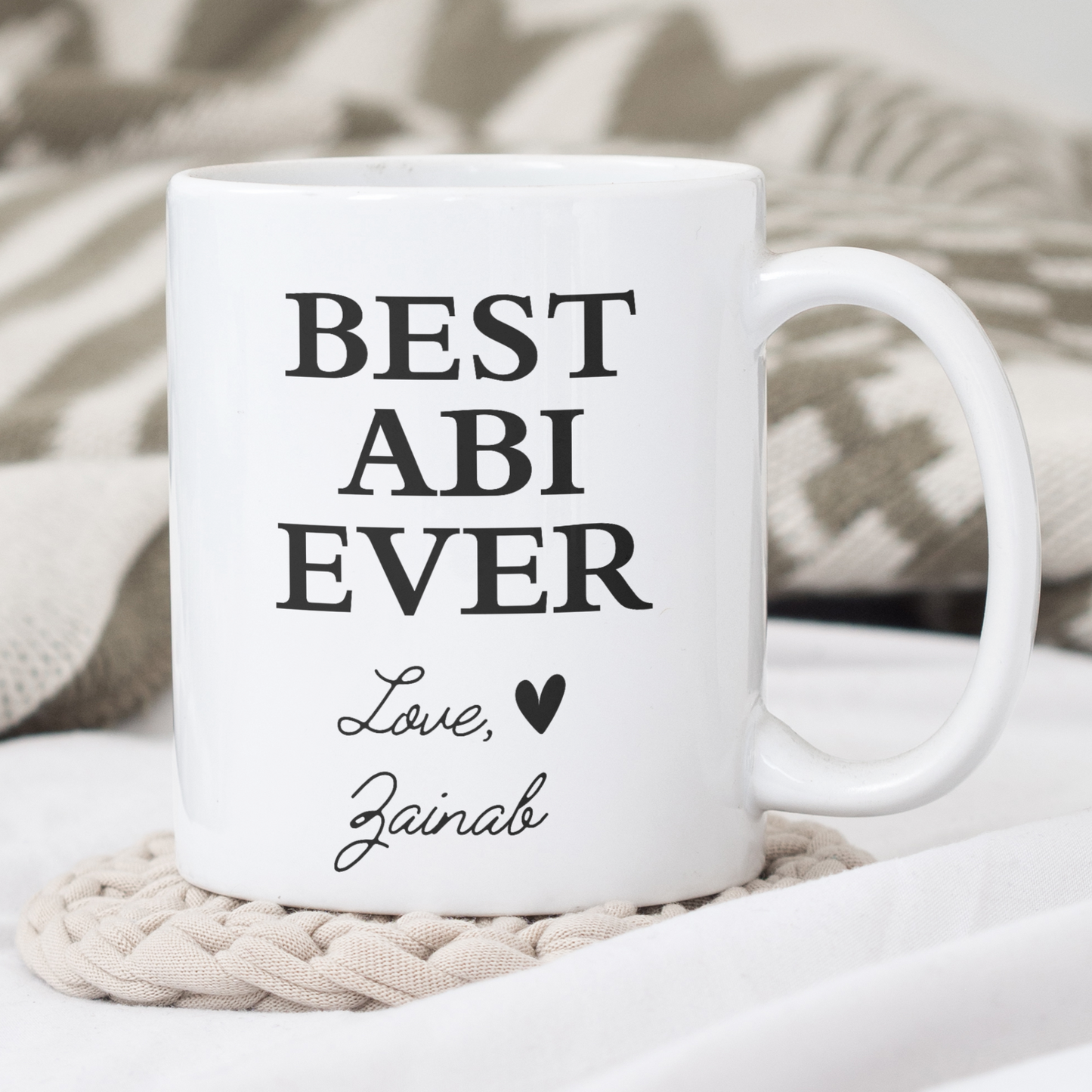 Beste Abi ooit mok - Gepersonaliseerd islamitisch cadeau van kind
