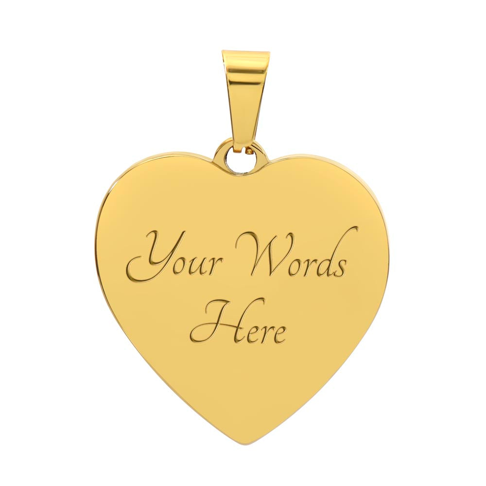 Custom Arabic Name Necklace – Heart-Shaped Gold Pendant - Pink