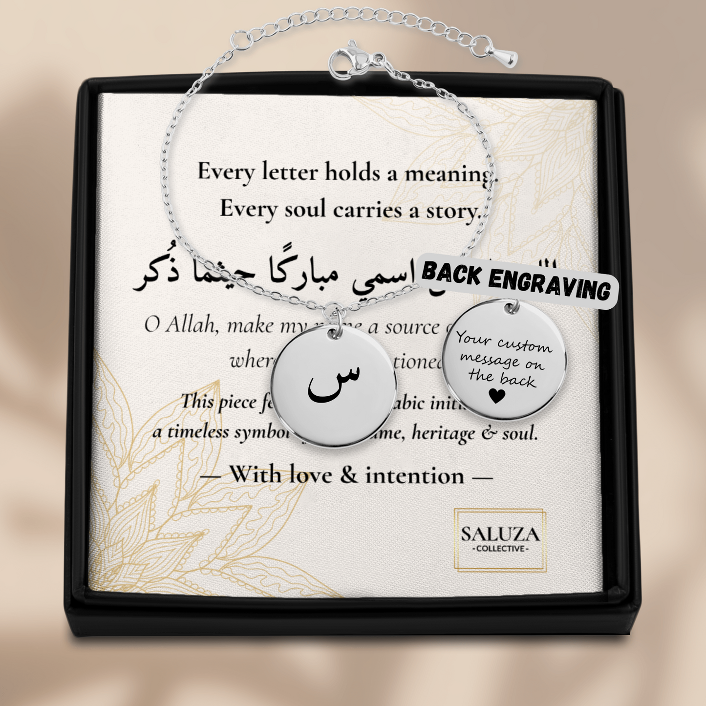 Arabic Initial Bracelet | Personalized Islamic Jewelry