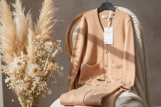 Beige Knit Set for girls 4 - 14 years