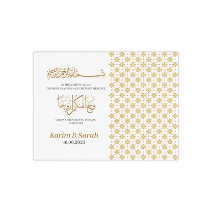 Islamic Marriage Gift Personalized Tile Modern Nikah Decor