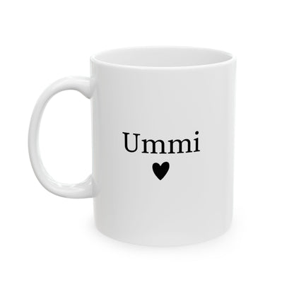 Ummi Mug with Heart – Minimal Islamic Gift for Mom