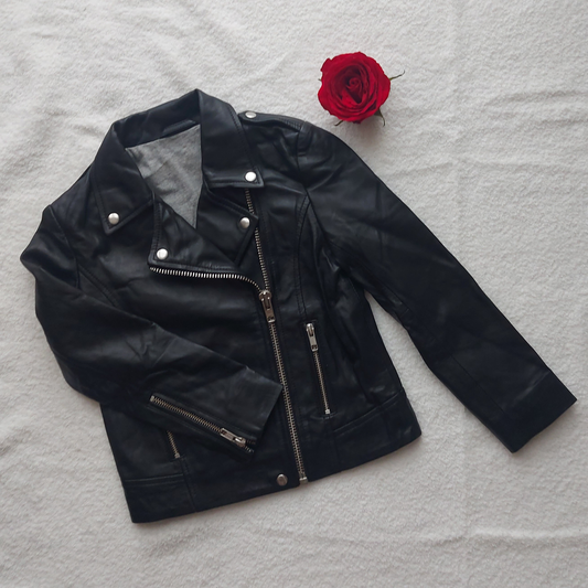 Black Genuine Leather Jacket – Sample Collection | N⁰7 Kids