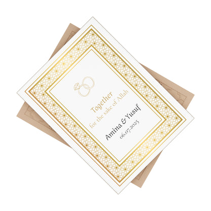 Nikah Keepsake Tile – Personalized Islamic Wedding Gift with Names & Date