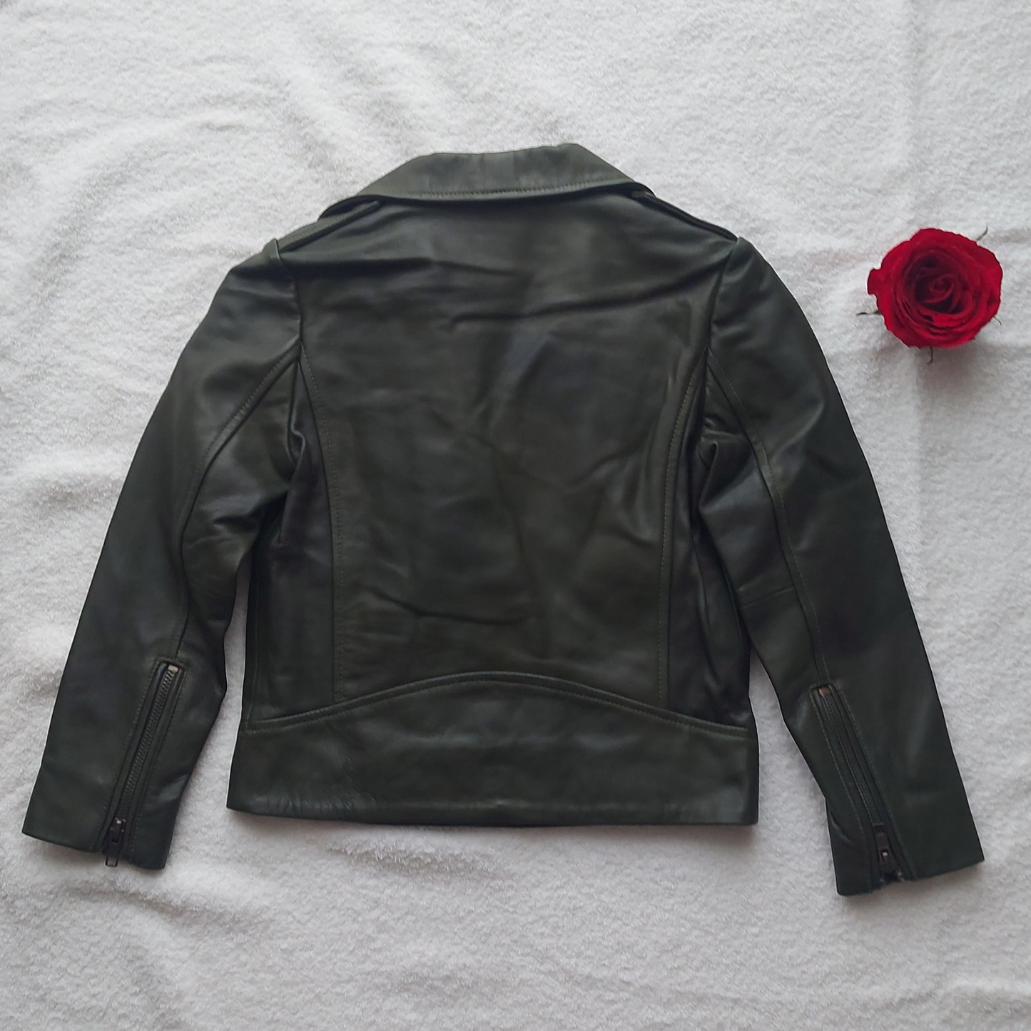 Genuine Leather Jacket – Sample Collection | N⁰7 Kids - Green