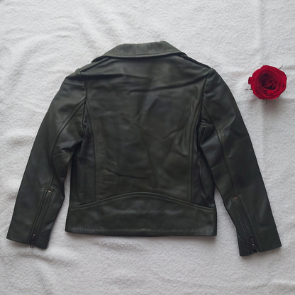 Genuine Leather Jacket – Sample Collection | N⁰7 Kids - Green
