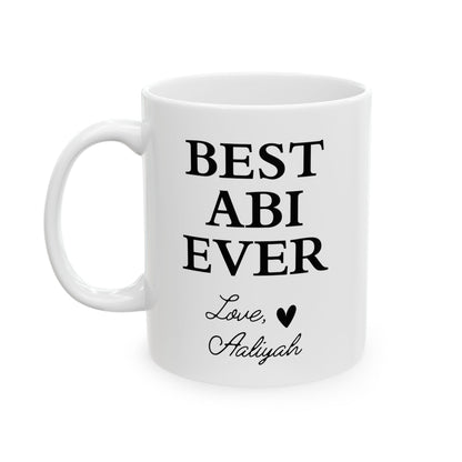 Beste Abi ooit mok - Gepersonaliseerd islamitisch cadeau van kind