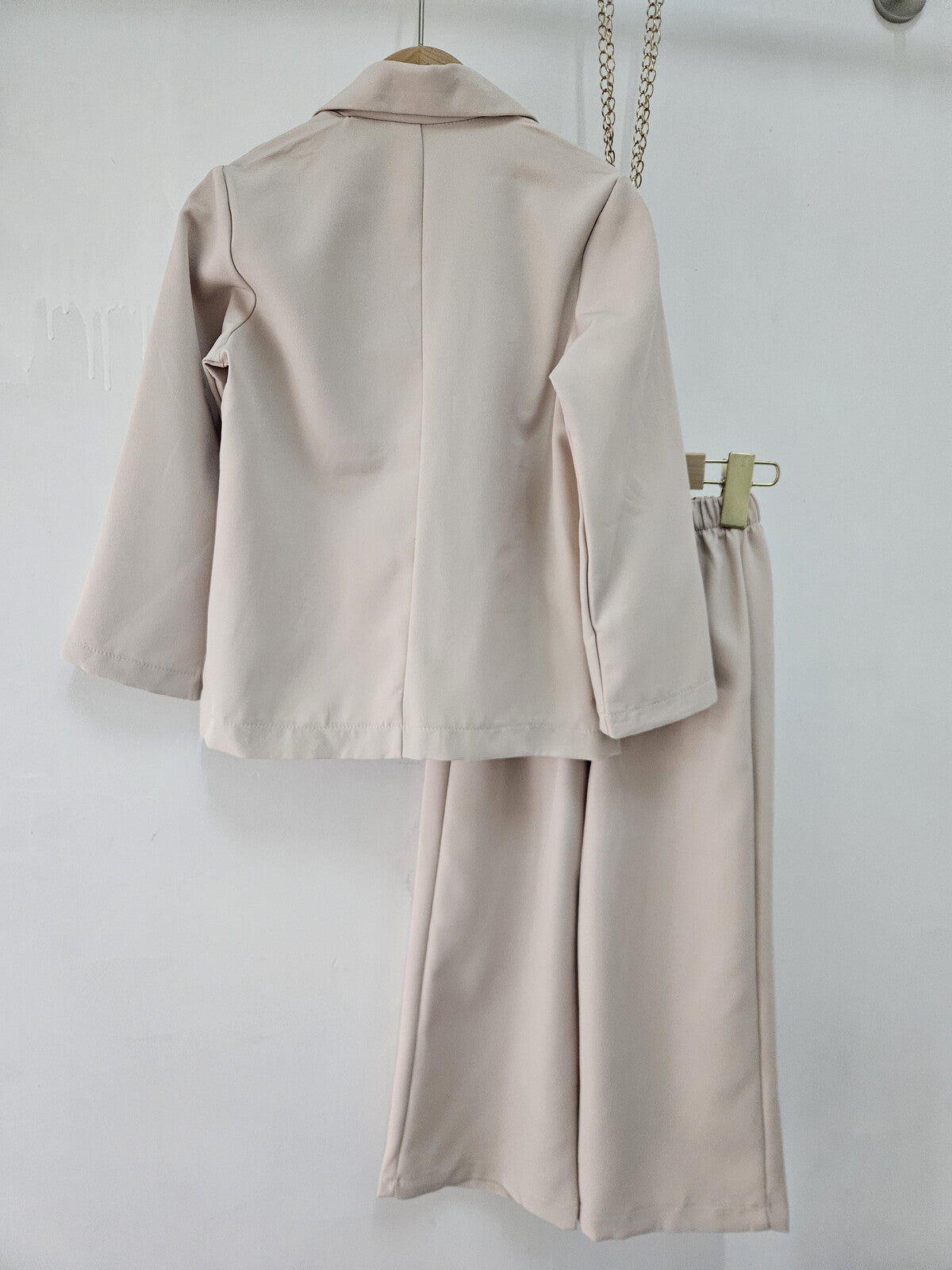 Stylish beige suit set for girls - perfect for parties and special occasions