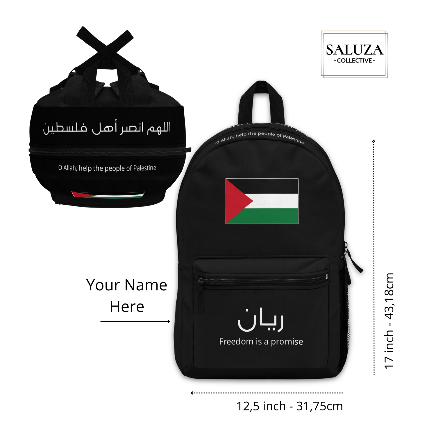 Islamic school gear – unique personalized backpack with message