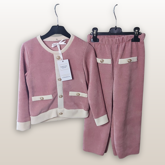 Cherrie Button Set - Pink