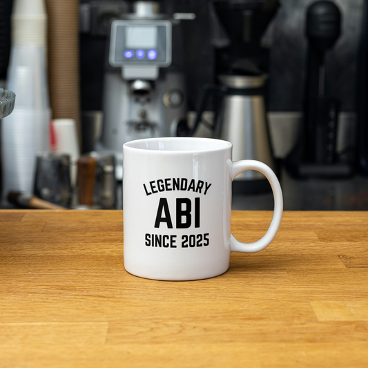 Legendary Abi Mug – Custom Islamic Dad Gift with Year
