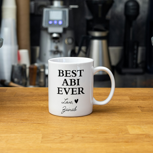 Best Abi Ever Mug – Personalized Islamic Gift from Child