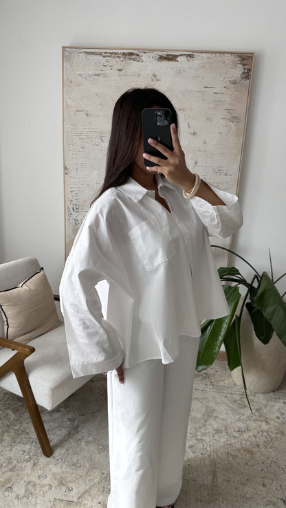 Oversized Shirt - Brown