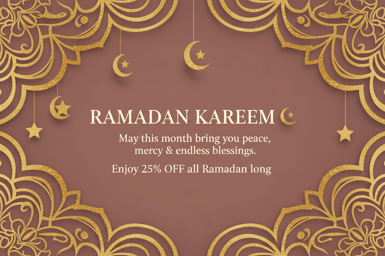 Ramadan Kareem Banner - Smal Formaat