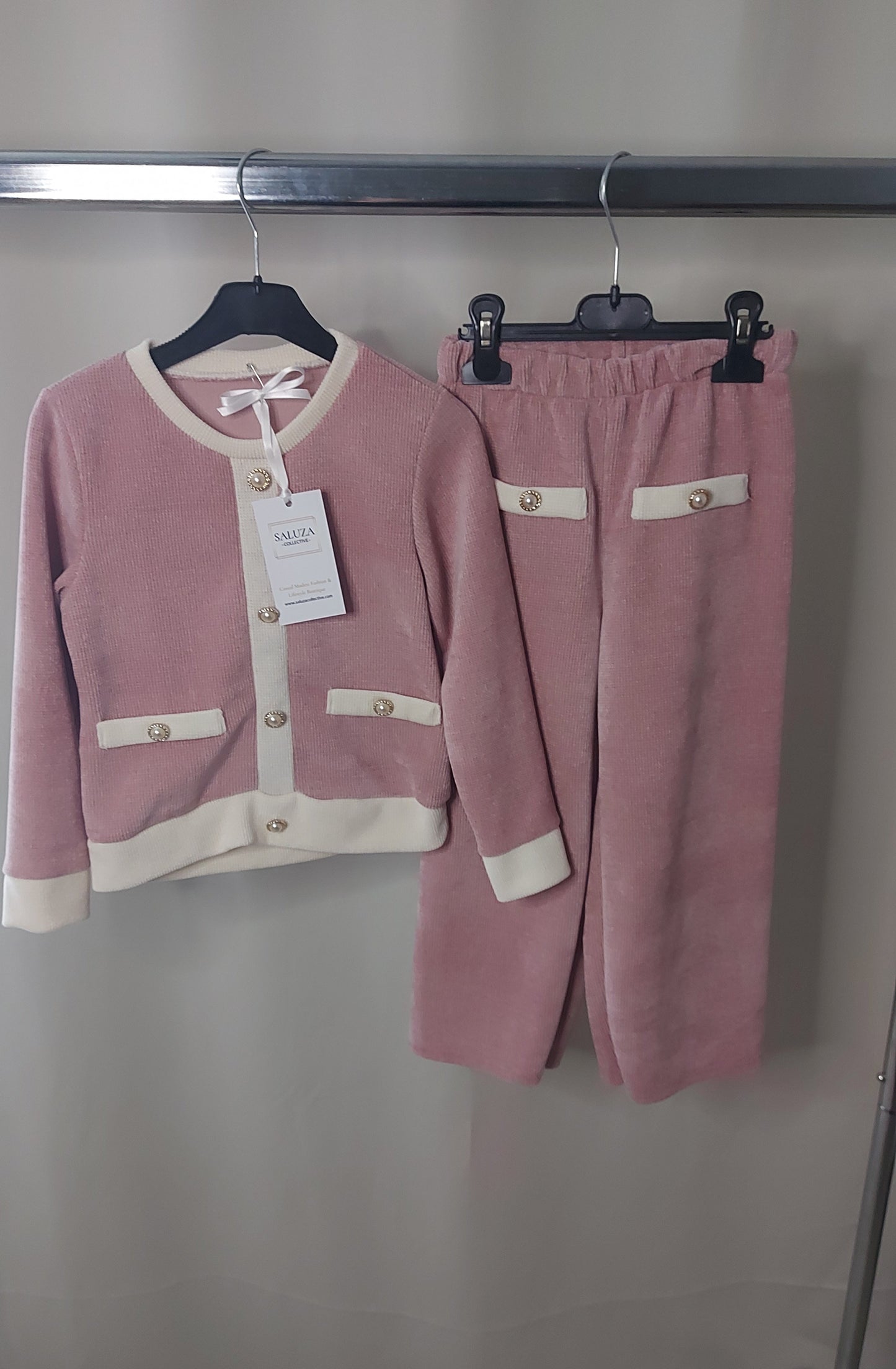 Cherrie Button Set - Pink