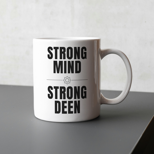 Strong Mind, Strong Deen Mug – Islamic Reminder for Him